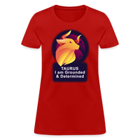 Thumbnail for Women's Glow Taurus T-Shirt - red