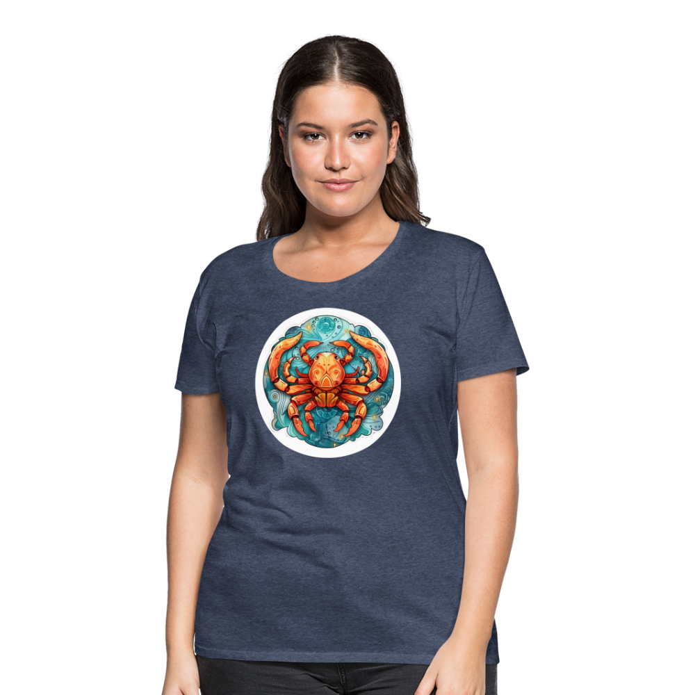 Women’s Symbol Cancer Premium T-Shirt - heather blue