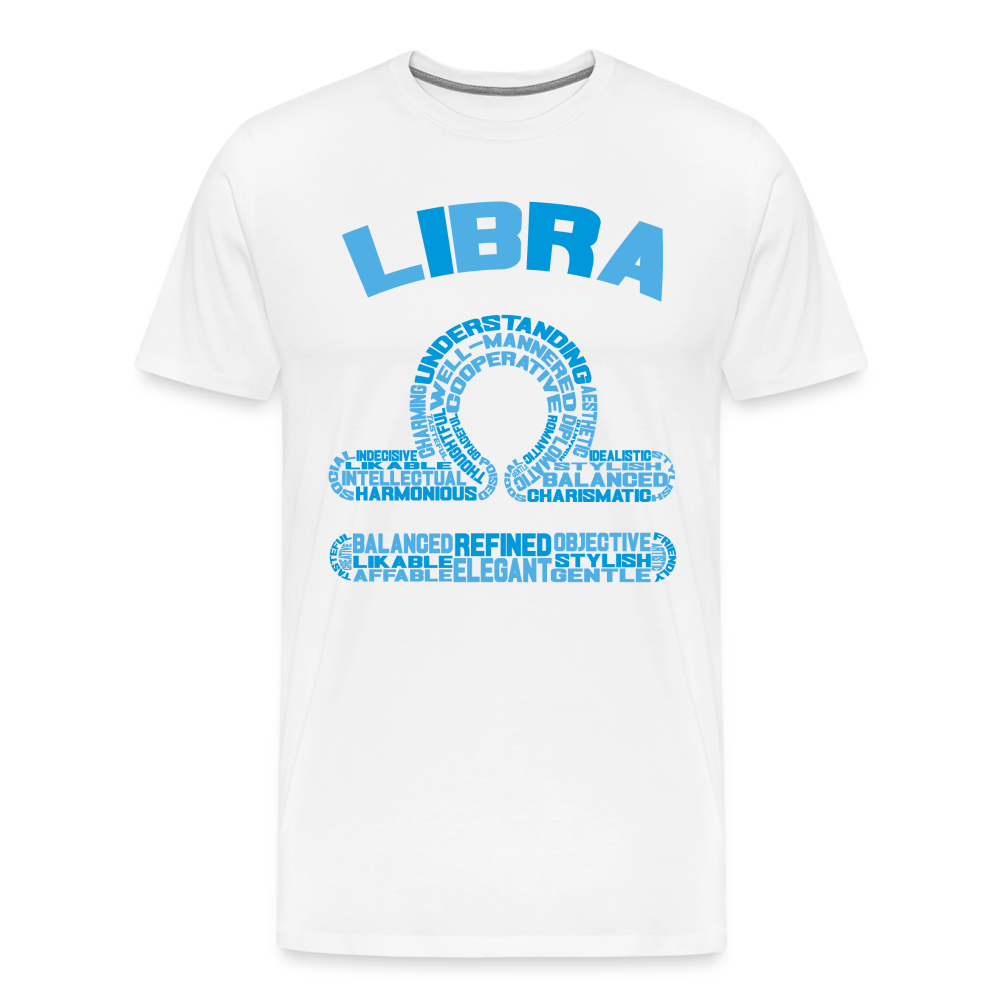 Men's Power Words Libra Premium T-Shirt - white