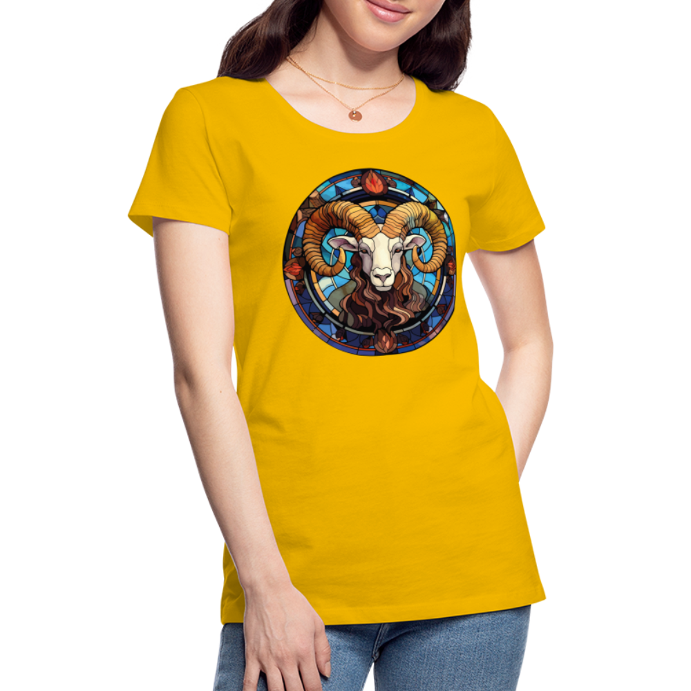 Women’s Mosaic Aries Premium T-Shirt - sun yellow