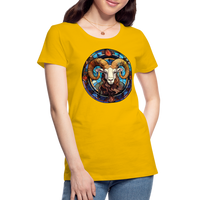 Thumbnail for Women’s Mosaic Aries Premium T-Shirt - sun yellow