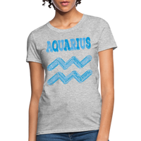 Thumbnail for Women's Power Words Aquarius T-Shirt - heather gray