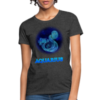 Thumbnail for Women's Stellar Aquarius T-Shirt - heather black