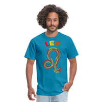 Thumbnail for Men's Power Words Leo Classic T-Shirt - turquoise