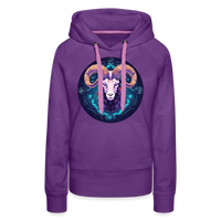 Thumbnail for Women’s Magic Capricorn Premium Hoodie - purple 