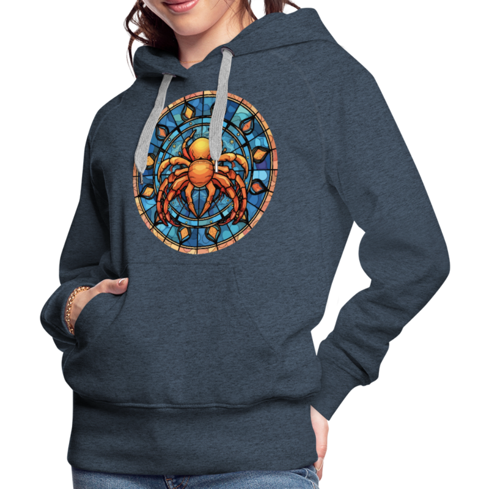 Women’s Mosaic Cancer Premium Hoodie - heather denim