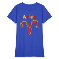 Thumbnail for Women's Power Words Aries T-Shirt - royal blue