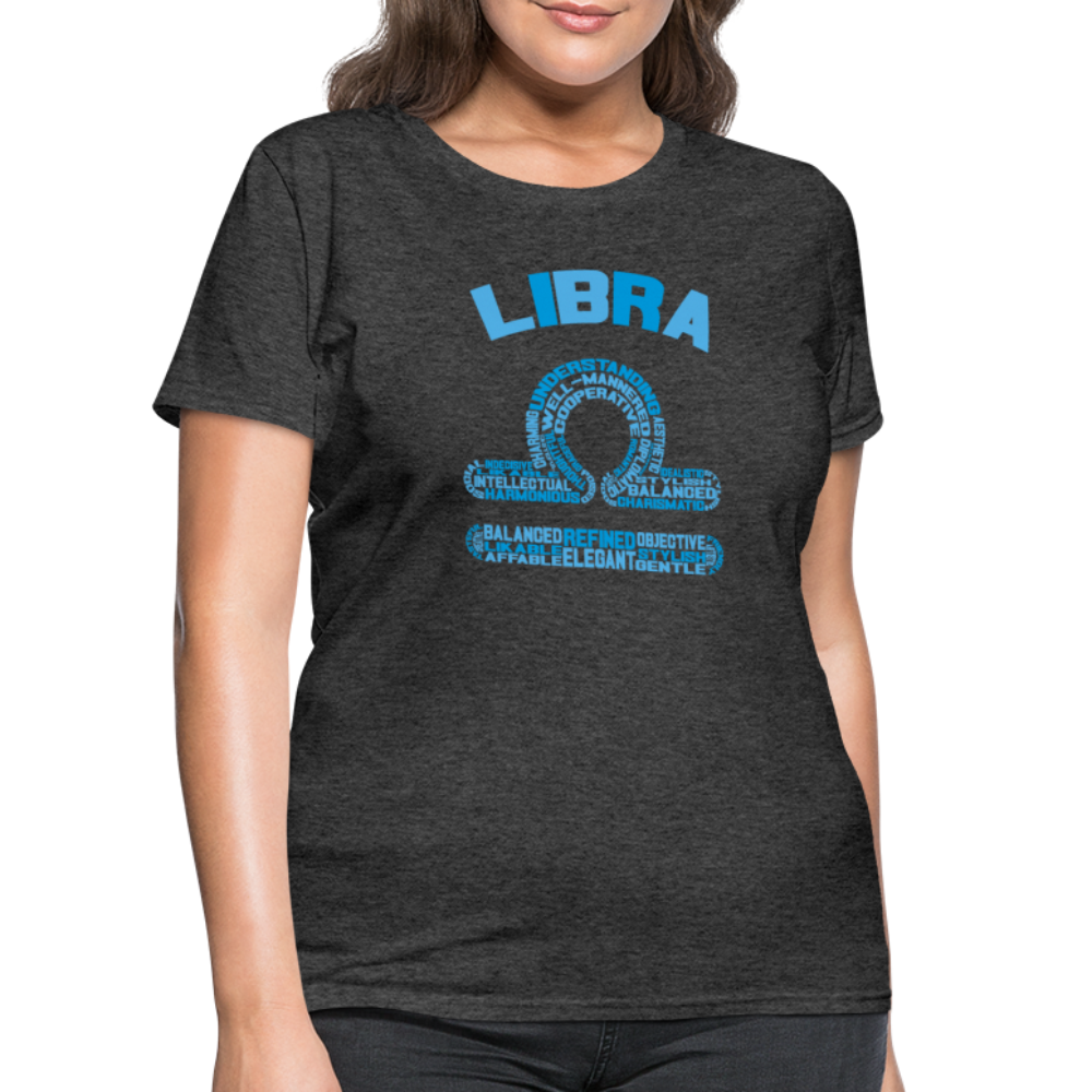 Women's Power Words Libra T-Shirt - heather black