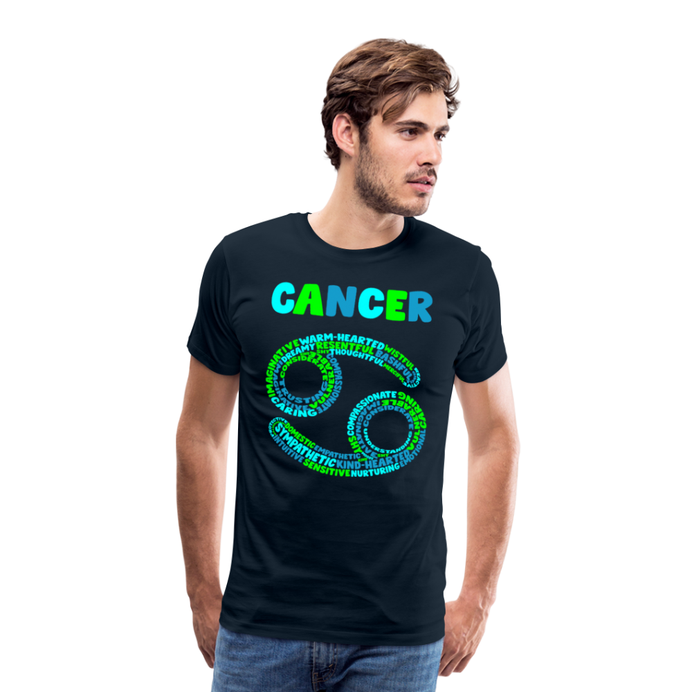 Men's Power Words Cancer Premium T-Shirt - deep navy