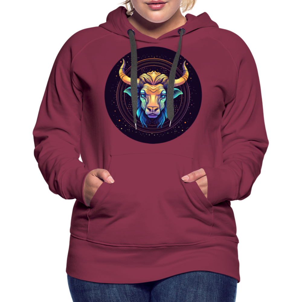 Women’s Magic Taurus Premium Hoodie - burgundy