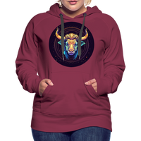 Thumbnail for Women’s Magic Taurus Premium Hoodie - burgundy