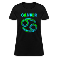 Thumbnail for Women's Power Words Cancer T-Shirt - black