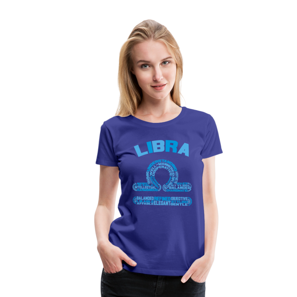 Women's Power Words Libra Premium T-Shirt - royal blue