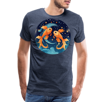 Thumbnail for Men's Magic Pisces Premium T-Shirt - heather blue