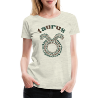 Thumbnail for Women's Power Words Taurus Premium T-Shirt - heather oatmeal