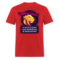 Thumbnail for Men's Glow Capricorn Classic T-Shirt - red