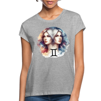 Thumbnail for Women's Mythical Gemini Relaxed Fit T-Shirt - heather gray