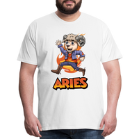 Thumbnail for Men's Playful Aries Premium T-Shirt - white