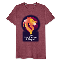 Thumbnail for Men's Glow Leo Premium T-Shirt - heather burgundy