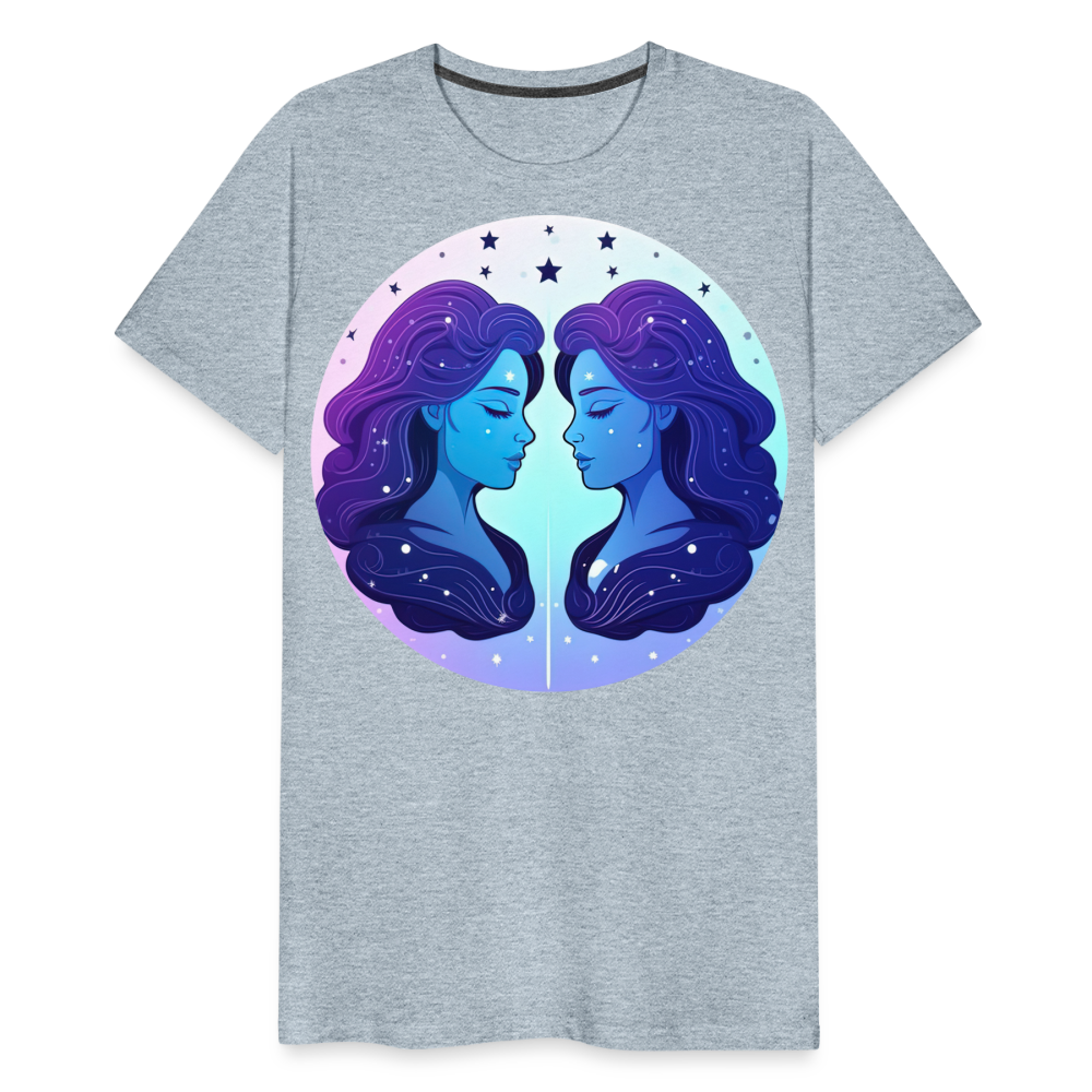 Men's Magic Gemini Premium T-Shirt - heather ice blue