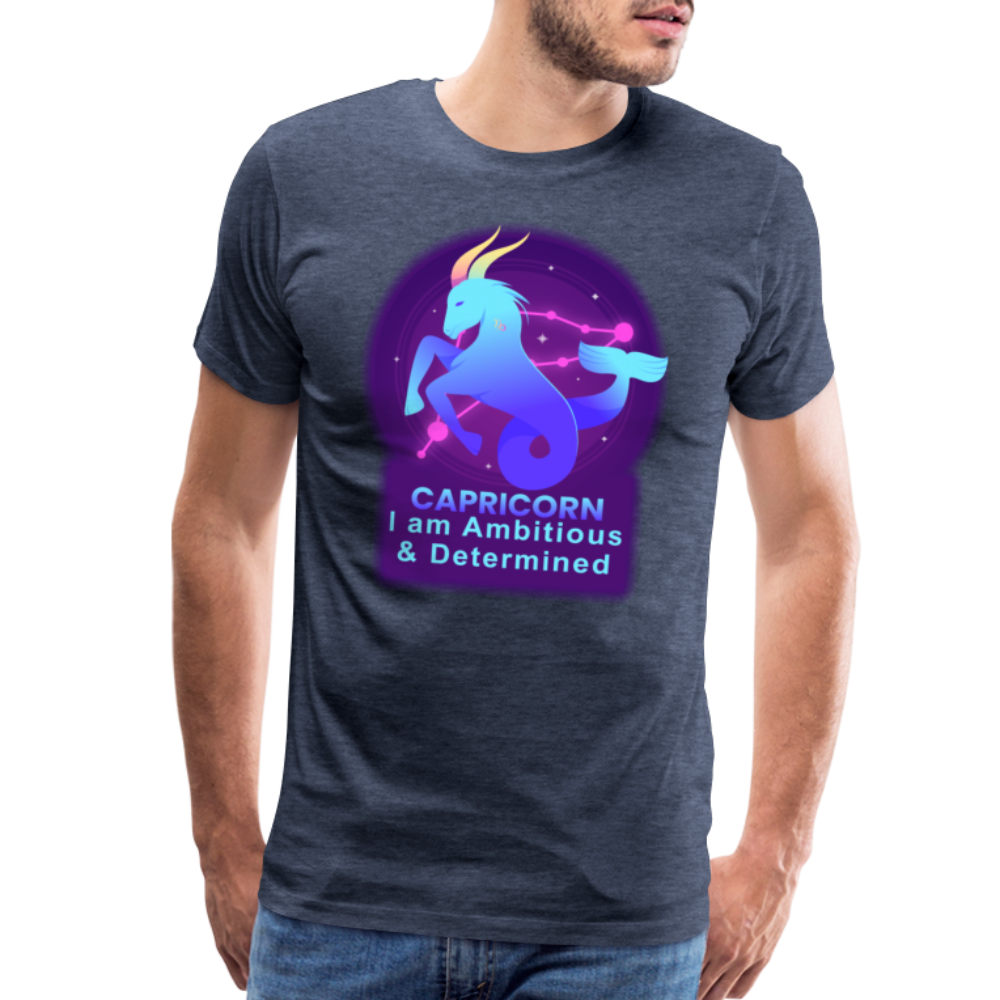 Men's Neon Capricorn Premium T-Shirt - heather blue