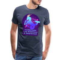 Thumbnail for Men's Neon Capricorn Premium T-Shirt - heather blue