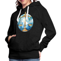 Thumbnail for Women’s Mythical Libra Premium Hoodie - charcoal grey