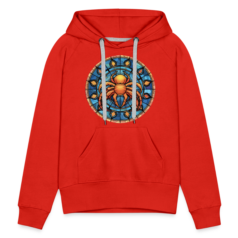 Women’s Mosaic Cancer Premium Hoodie - red