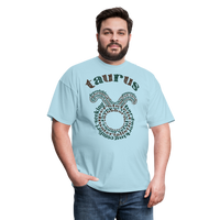 Thumbnail for Men's Power Words Taurus Classic T-Shirt - powder blue