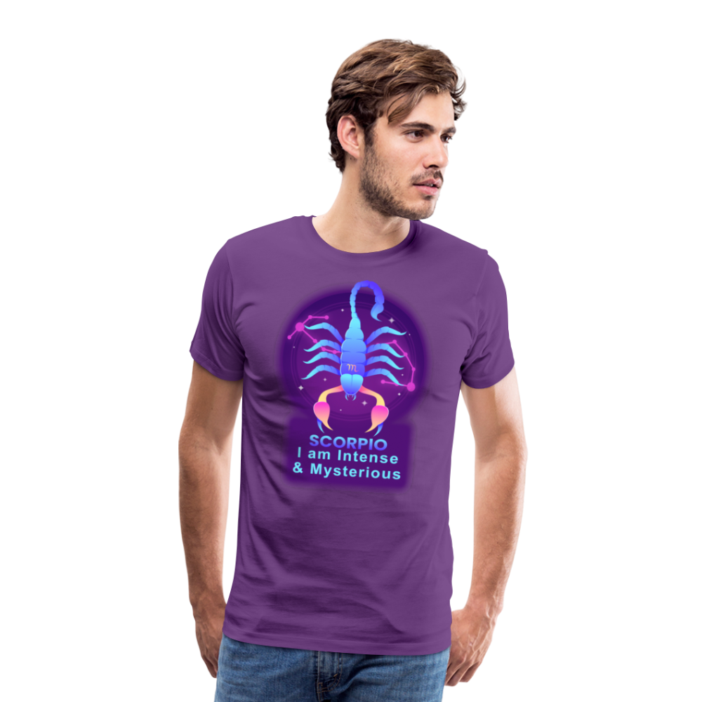 Men's Neon Scorpio Premium T-Shirt - purple