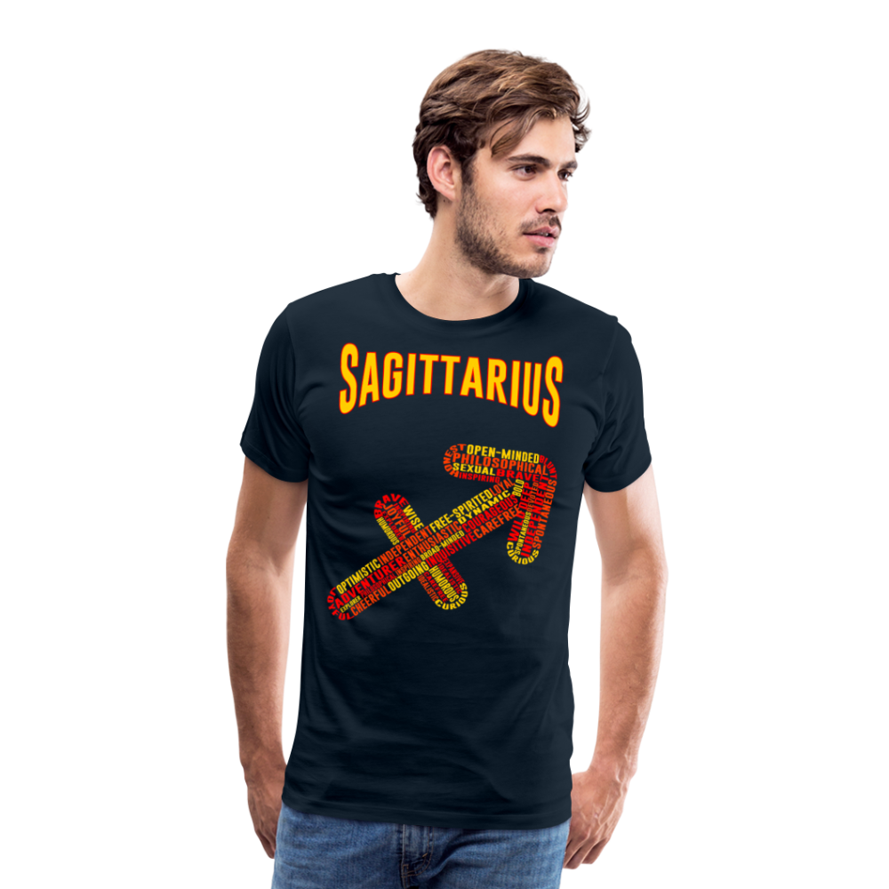 Men's Power Words Sagittarius Premium T-Shirt - deep navy