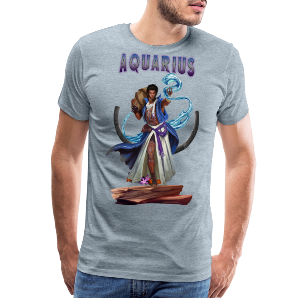 Men's Astral Aquarius Premium T-Shirt - heather ice blue