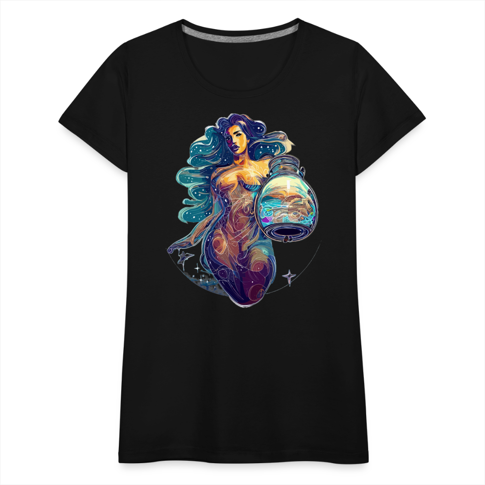 Women’s Mythical Aquarius Premium T-Shirt - black