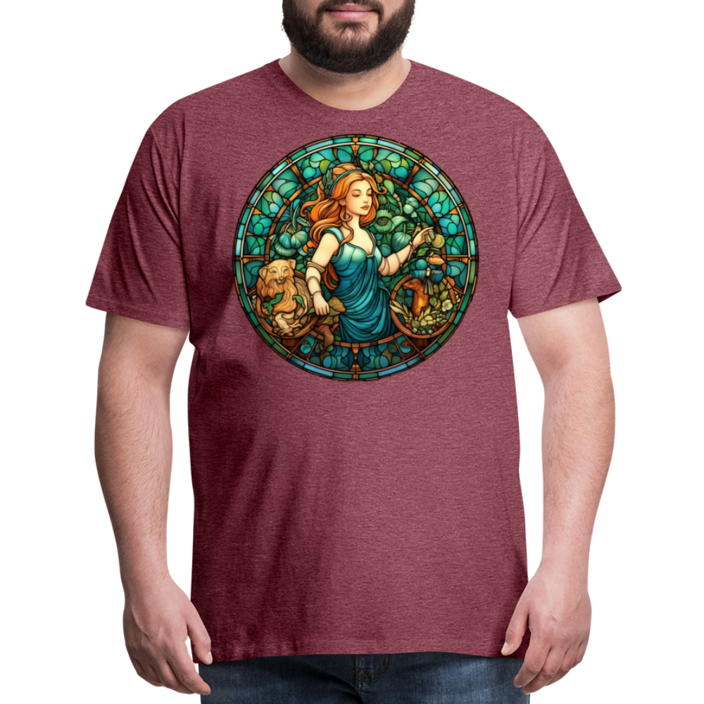 Men's Mosaic Virgo Premium T-Shirt - heather burgundy