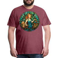 Thumbnail for Men's Mosaic Virgo Premium T-Shirt - heather burgundy