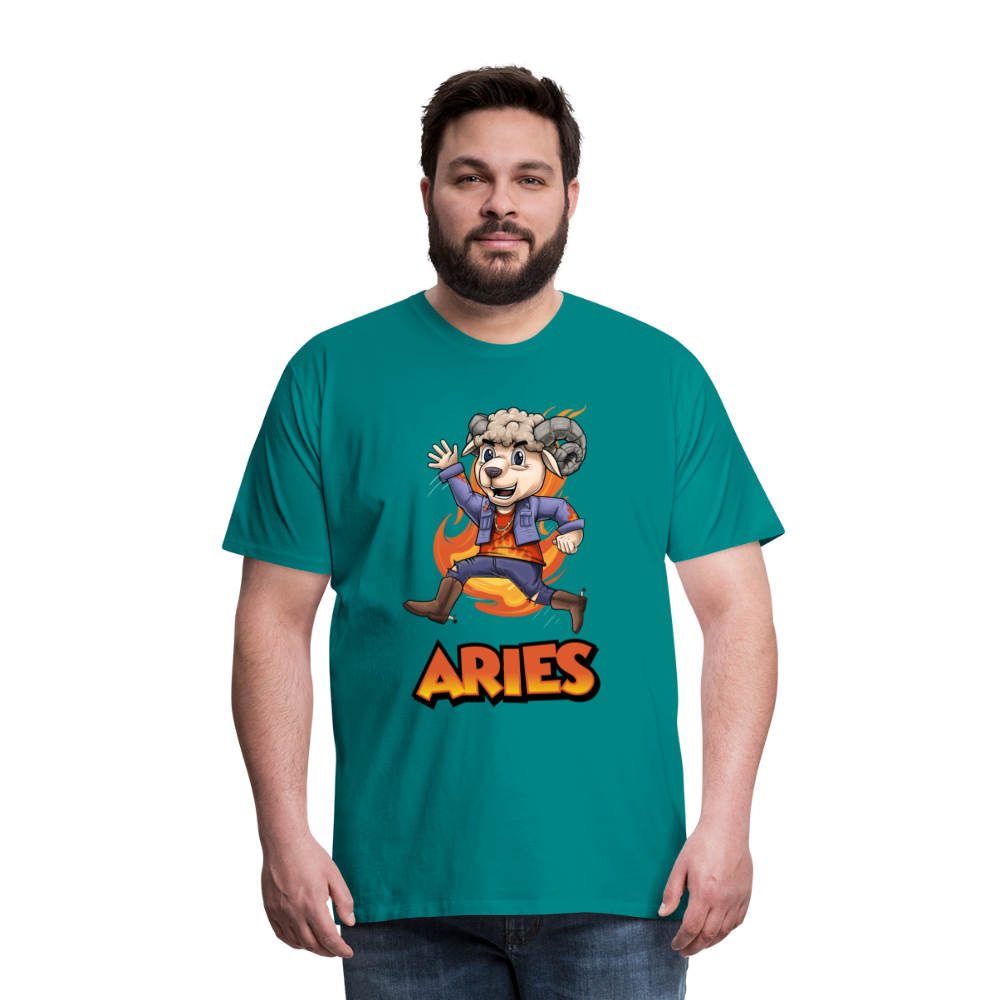 Men's Playful Aries Premium T-Shirt - teal