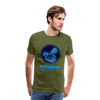 Thumbnail for Men's Aquarius Premium T-Shirt - olive green