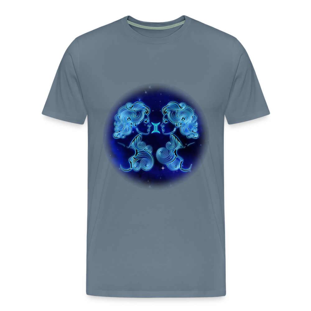 Men's Gemini Premium T-Shirt - steel blue