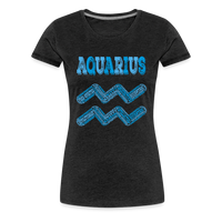 Thumbnail for Women's Power Words Aquarius Premium T-Shirt - charcoal grey