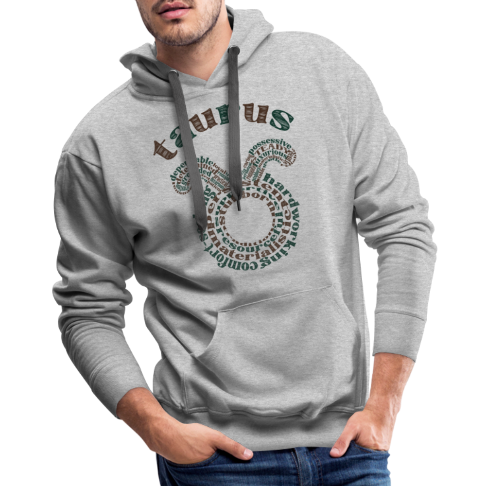 Men's Power Words Taurus Premium Hoodie - heather grey