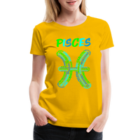 Thumbnail for Women's Power Words Pisces Premium T-Shirt - sun yellow