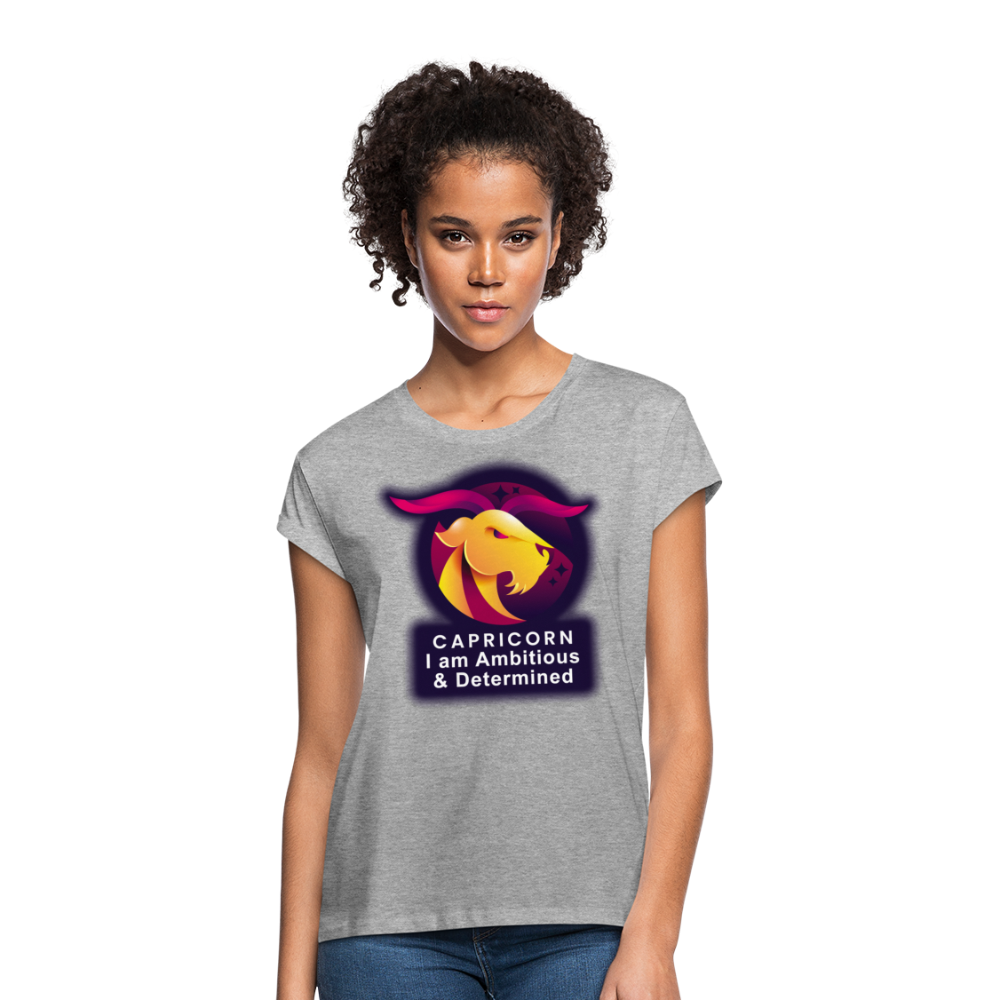 Women's Glow Capricorn Relaxed Fit T-Shirt - heather gray