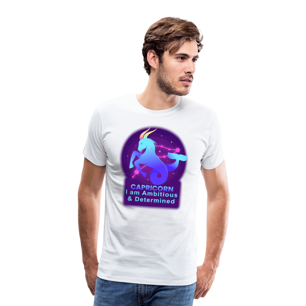 Men's Neon Capricorn Premium T-Shirt - white