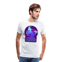 Thumbnail for Men's Neon Capricorn Premium T-Shirt - white