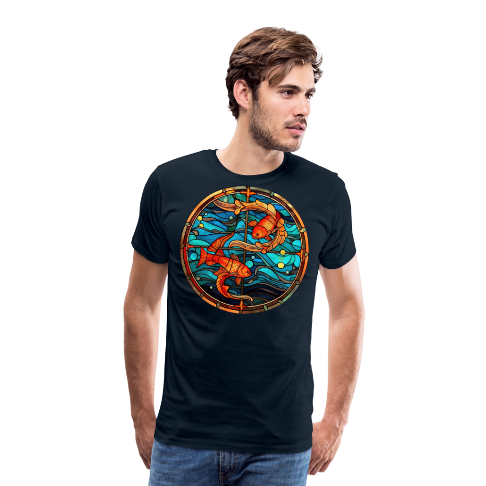 Men's Mosaic Pisces Premium T-Shirt - deep navy