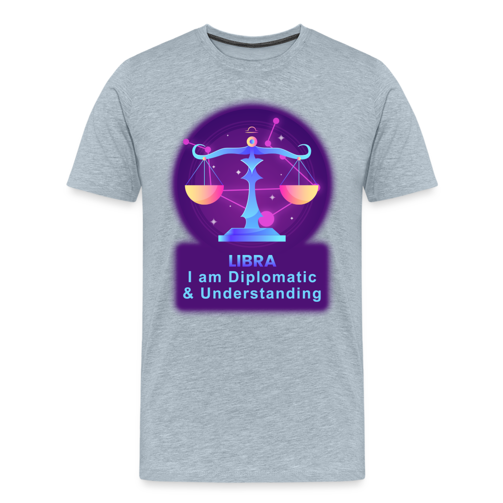 Men's Neon Libra Premium T-Shirt - heather ice blue