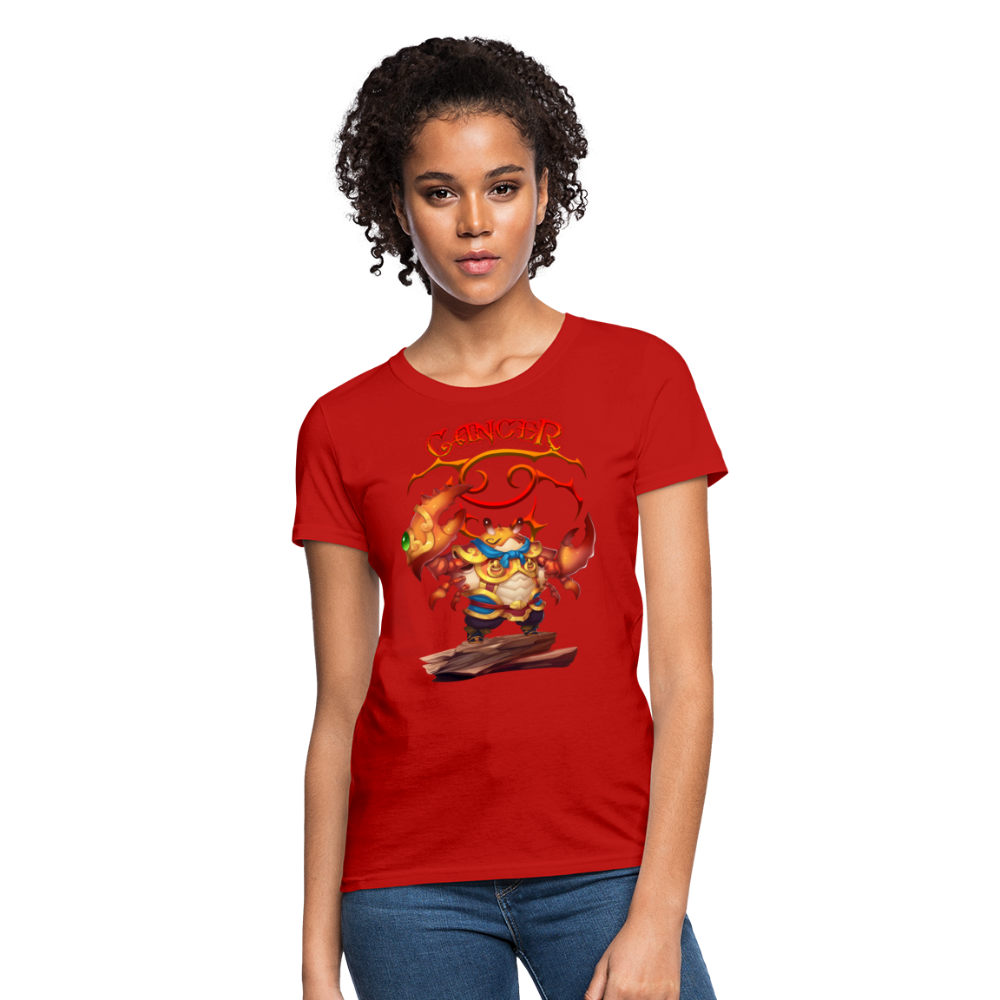 Women's Astral Cancer T-Shirt - red