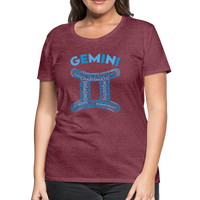 Thumbnail for Women's Power Words Gemini Premium T-Shirt - heather burgundy