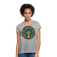 Thumbnail for Women's Mosaic Libra Relaxed Fit T-Shirt - heather gray