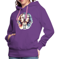 Thumbnail for Women’s Mythical Gemini Premium Hoodie - purple 